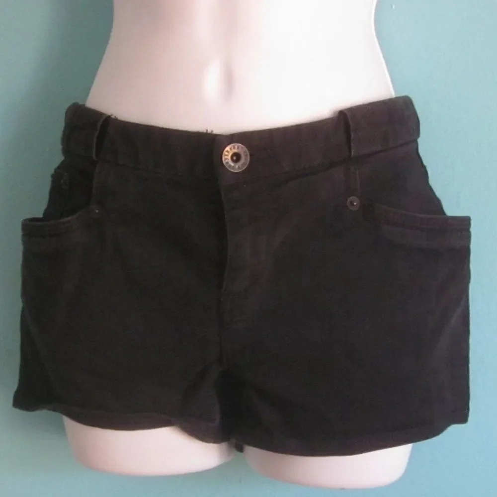 Theyskins Theory Womens Size 25  Black Denim Short Shorts 2.5